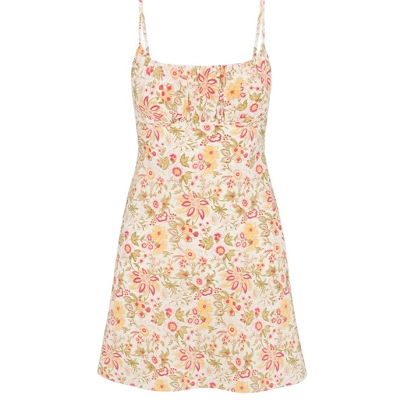 Realisation Par Dresses & Skirts - Realisation Par Floral Mini Dress in Pink and Cream